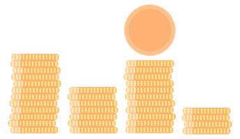 Vector image of stacked coins