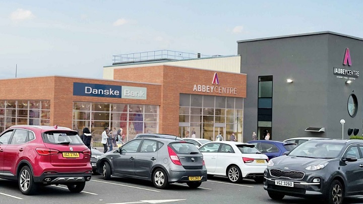 Mocked up image of the exterior of the new Danske Bank Abbey Centre branch.